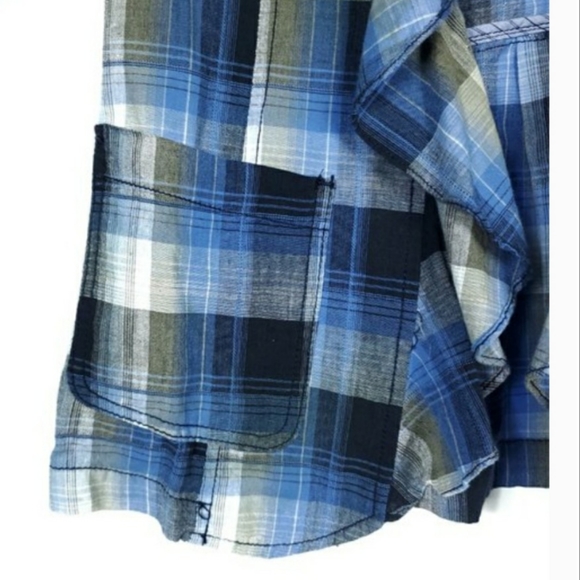 Free People Ruffled Plaid Shirt - Picture 3 of 9